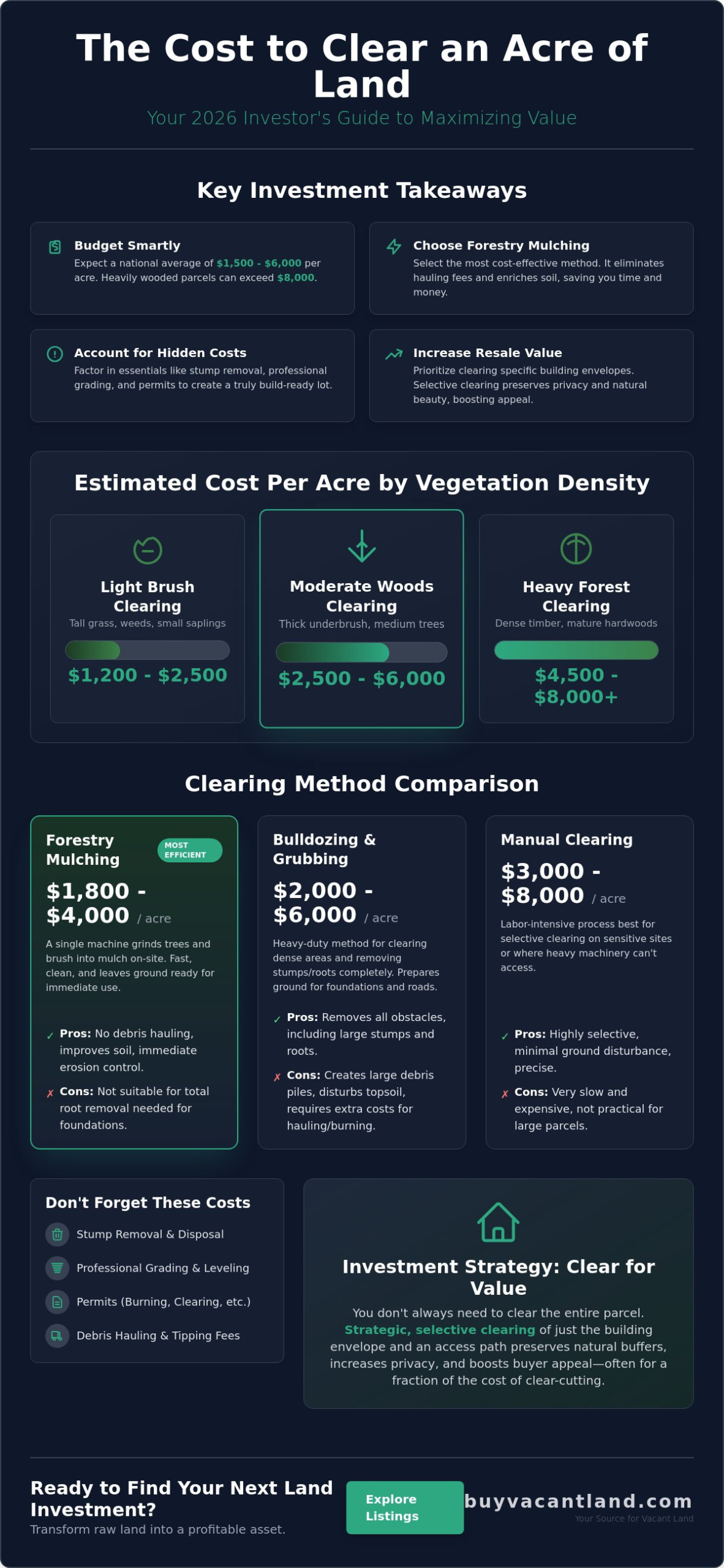 Cost to Clear an Acre of Land: 2026 Pricing and Preparation Guide