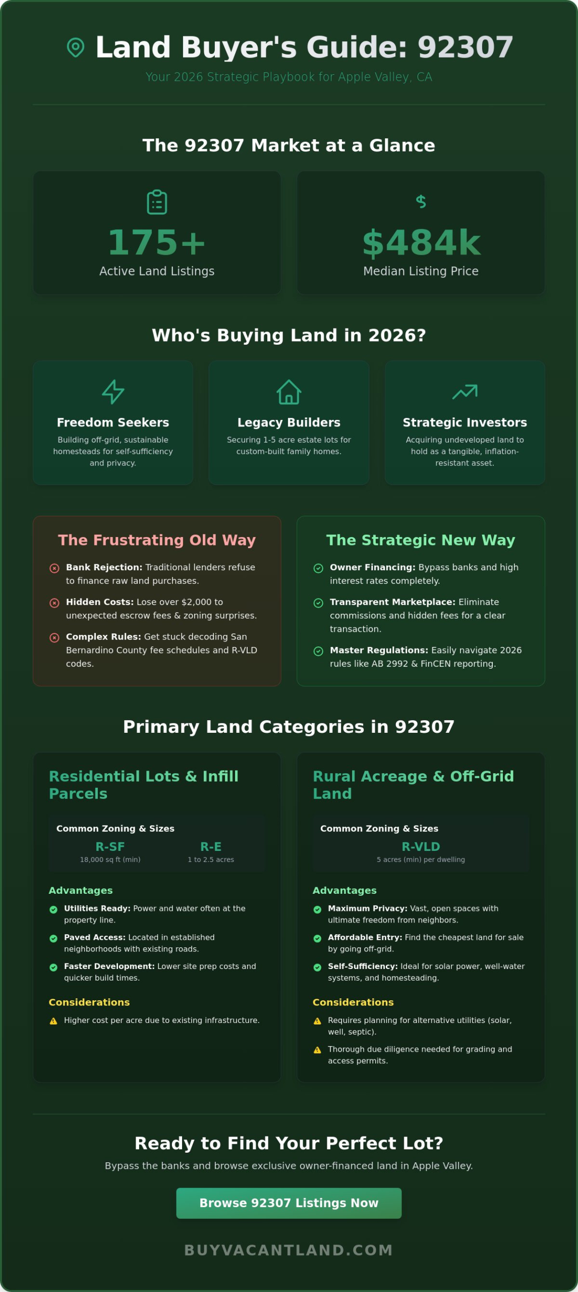 Land for Sale 92307: The 2026 Guide to Buying Vacant Lots