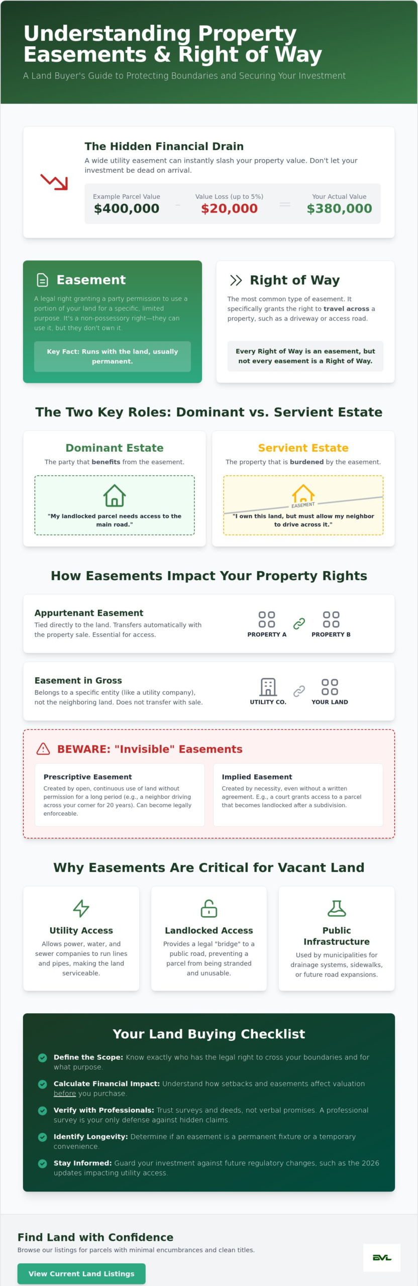 Understanding Property Easements and Right of Way: A 2026 Land Buyer’s Guide